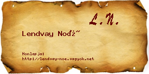 Lendvay Noé névjegykártya